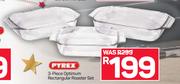 Pyrex 3 Piece Optimum Rectangular Roaster Set