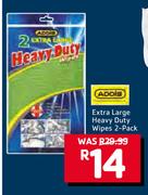 Addis Extra Large Heavy Duty Wipes 2-Pack