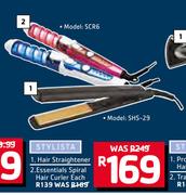 Stylista Hair Straightener SHS-29 And Essentials Spiral Hair Curler SRC6