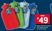 Dejay Fleece Covered Hot Water Bottle-Each