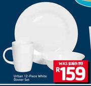 Urban 12-Piece White Dinner set