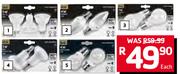 PnP 4W BC/ES/SES Warm White LED Candle Globe Twin Pack-Each