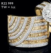 Yellow Gold & Diamonds Ring TW=1ct