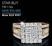 Yellow Gold & Diamonds Ring TW=2ct