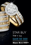 Yellow Gold & Diamonds Ring TW=1ct