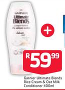 Garnier Ultimate Blends Rice Cream & Oat Milk Conditioner-400ml