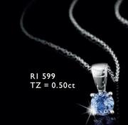 Streling Silver & Tanzanite Pendant TZ=0.50ct