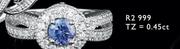 Streling Silver & Tanzanite Ring TZ=0.45ct 