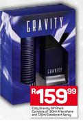 Coty Gravity Gift Pack Consist Of: 30ml Aftershave And 120ml Deodorant Spray