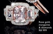 Rose Gold, Morganite & Diamonds Ring