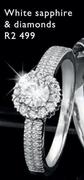 White Sapphire & Diamonds Ring