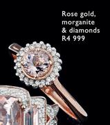 Rose Gold, Morganite & Diamonds Ring