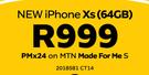 Apple New iPhone Xs 64GB-On MTN Made For Me S