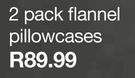 2 Pack Flannel Pillowcases 