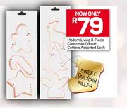 Modern Living 3 Piece Christmas Cookie Cutter Assorted-Each