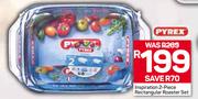 Pyrex Inspiration 2 Piece Rectangular Roaster Set