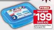 Cook & Go Aqua 2 Piece Rectangular Set