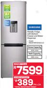Samsung Metallic Fridge With Bottom Freezer and Water Dispenser RB29HWR3DSA/UO