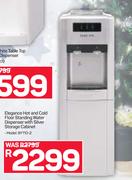 Elegance Hot And Cold Floor Standing Water Dispenser With Silver Storage Cabinet BY110-2