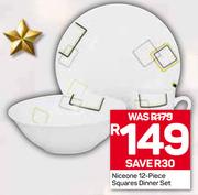 Niceone 12 Piece Square Dinner Set