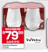 Valvetro Stemiess Glasses 4 Pack
