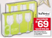 Red,White Wine Or Champagne Glasses 3 Pack-Each