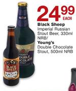 Black Sheep Imperial Russian Stout Beer-330Ml NRB/Young's Double Chocolate Stout-500Ml NRB Each