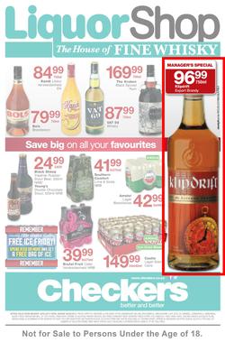 Checkers Western Cape : Liquor Shop ( 26 May - 08 Jun 2014 ), page 1
