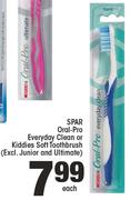 Spar Oral-Pro Everyday Clean Or Kiddies Soft Toothbrush-Each
