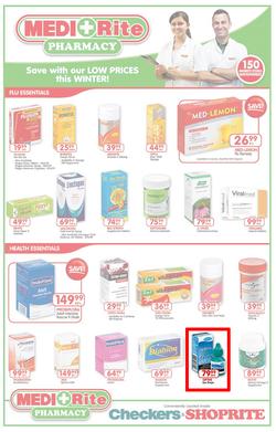 Checkers Western Cape : MediRite Specials ( 26 May - 08 Jun 2014 ), page 1