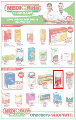 Checkers Western Cape : MediRite Specials ( 26 May - 08 Jun 2014 ), page 1