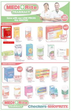 Checkers Western Cape : MediRite Specials ( 26 May - 08 Jun 2014 ), page 1