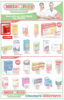 Checkers Western Cape : MediRite Specials ( 26 May - 08 Jun 2014 ), page 1