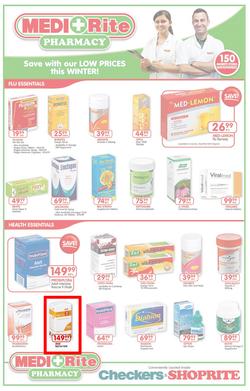 Checkers Western Cape : MediRite Specials ( 26 May - 08 Jun 2014 ), page 1