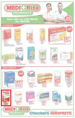 Checkers Western Cape : MediRite Specials ( 26 May - 08 Jun 2014 ), page 1