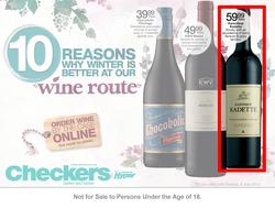 Checkers Western Cape : Liquor Shop ( 26 May - 06 Jul 2014 ), page 1