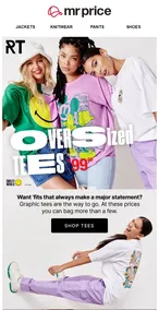 Mr Price : Oversized Tees (Request Valid Date From Retailer) — www ...