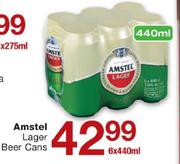 Amstel Lager Beer Cans-6x440ml