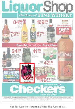 Checkers Eastern Cape : liquor Shop ( 26 May - 08 Jun 2014 ), page 1