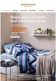 Sheet Street : Make Your Res Room Feel Like Home (Request Valid Date From Retailer)