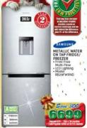 Samsung 303Ltr Metallic Water On Tap Fridge/Freezer RB29FWRND