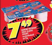Danone Nutriday Snak Gladde Jogurt-6 x 75gm