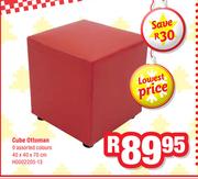 Cube Ottoman 40x40x70cm In 9 Assorted Colours
