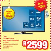 JVC 32" FHD LED TV With Built-In DVD Player LT32ND33
