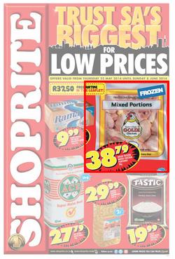 Shoprite Gauteng : Low Prices ( 22 May - 08 Jun 2014 ), page 1