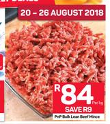 PnP Bulk Lean Beef Mince Per Kg