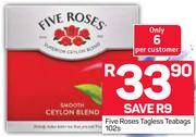 Five Roses Tagless Teabags-102's