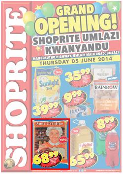 Shoprite kwaZulu-Natal : Grand Opening ( 05 Jun - 15 Jun 2014 ), page 1