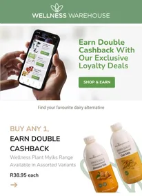 Wellness Warehouse : Earn Double Cashback (Request Valid Date From Retailer)