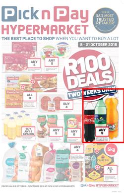 Pick n Pay Hyper : R100 Deals (08 Oct - 21 Oct 2018), page 1